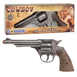 Gonher Revolver 8 Tiros Color Plata 22x5x3,5 cm