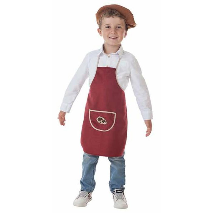 Creaciones Llopis Delantal Castañero Burdeos Jorge 1-2Años