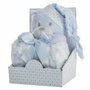 Creaciones Llopis Peluche Oso Azul 28 cm con Manta Coralina 100x75 cm