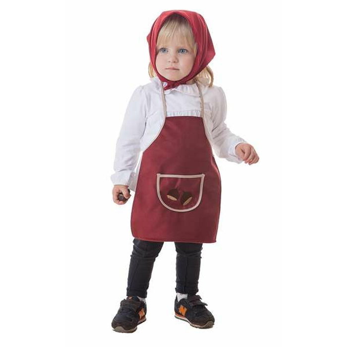 Creaciones Llopis Delantal Castañera Burdeos María 1-2Años
