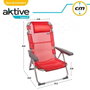 Color Baby Silla Playa Menorca Alta Plegable Aluminio 48x60x90 cm con Asa