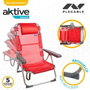 Color Baby Silla Playa Menorca Alta Plegable Aluminio 48x60x90 cm con Asa