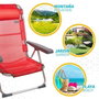 Color Baby Silla Playa Menorca Alta Plegable Aluminio 48x60x90 cm con Asa