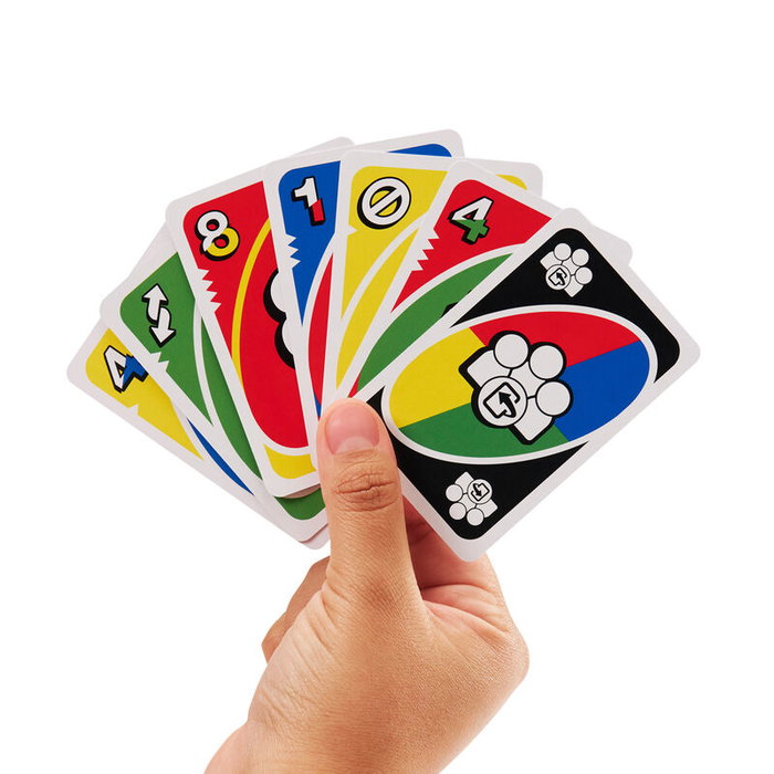 Mattel Games UNO Flex HMY99 Juego de Cartas con Cartas Especiales y Flexibilidad para +7 Años