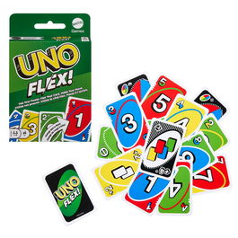 Mattel Games UNO Flex HMY99 Juego de Cartas con Cartas Especiales y Flexibilidad para +7 Años