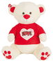 Creaciones Llopis Peluche Oso Camiseta Love Purpurina 90 cm