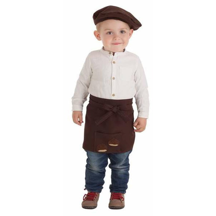 Creaciones Llopis Disfraz Bebé Delantal y Gorro Castañero 6-12 Meses