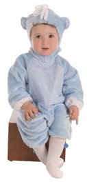 Creaciones Llopis Disfraz Bebe Osito Lunares Azul talla 0-12 Meses