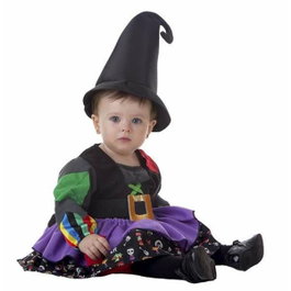Creaciones Llopis Disfraz Bebe Bruja Colorines Morado talla 0-12 Meses