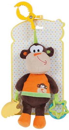 Creaciones Llopis Peluche Monito Pinza Mordedor y Actividades 24 cm