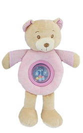 Creaciones Llopis Sonajero Bolita 25 cm Oso Lulu Rosa