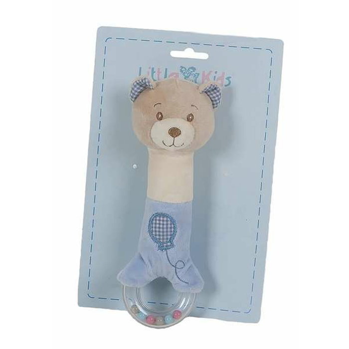 Creaciones Llopis Oso Vichi Azul con Pito y Sonajero de Bolitas 20 Cm