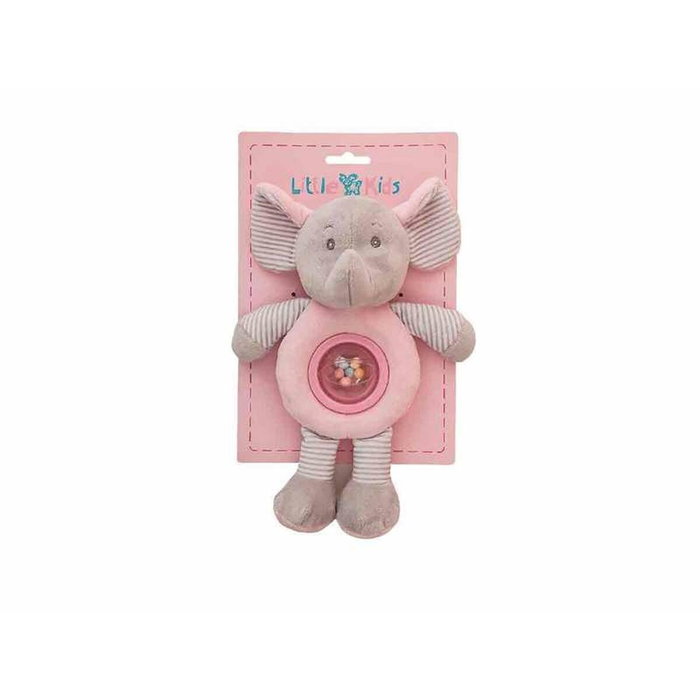 Creaciones Llopis Peluche Elefante Rosa Sonajero Bolita 25 Cm
