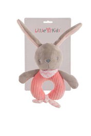 Creaciones Llopis Sonajero Conejo Rosa Terciopelo 18 cm