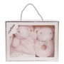 Creaciones Llopis Set Dou-Dou 30x30 cm y Sonajero 16 cm Conejo Rosa