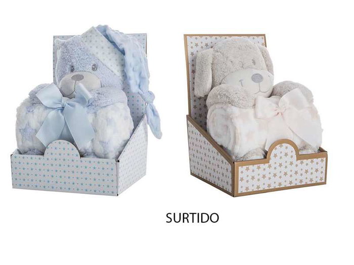 Creaciones Llopis Peluche de 28 cm con Manta Coralina de 100x75 cm (Modelos Surtidos) Creaciones Llopis Peluche de 28 cm con Manta Coralina de 100x75 cm (Modelos Surtidos)