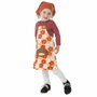 Creaciones Llopis Disfraz Castañera Flores Gdes T-5 (11-13 Años) de Delantal Naranja