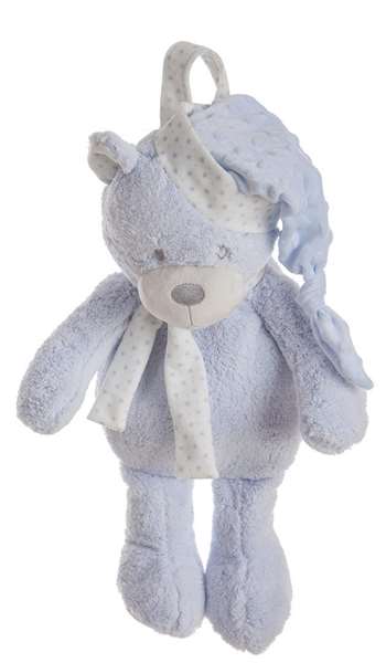 Creaciones Llopis Mochila Oso Azul Rizo 50 Cm Creaciones Llopis Mochila Oso Azul Rizo 50 Cm