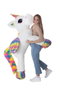 Creaciones Llopis Peluche Gigante Unicornio Arcoíris de 130 cm, fabricado en suave Poliéster, ideal para niñas y niños mayores de 3 años.