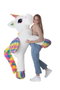 Creaciones Llopis Peluche Gigante Unicornio Arcoíris de 130 cm, fabricado en suave Poliéster, ideal para niñas y niños mayores de 3 años.