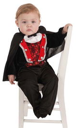 Creaciones Llopis Disfraz Bebe Vampiro Gótico Talla 0-12 Meses para Niños y Niñas