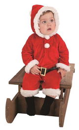 Creaciones Llopis Disfraz Bebé Papá Noel Pelele Talla S (hasta 18 Meses)