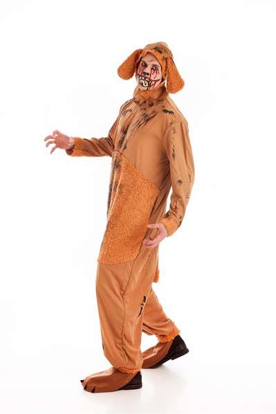 Creaciones Llopis Disfraz Adulto Perrito Zombie Talla L con Maquillaje Halloween