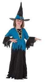 Creaciones Llopis Disfraz Infantil Bruja Azul T-M 7-9 Años