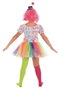 Creaciones Llopis Disfraz Infantil Payasa Arco Iris T-L 10-12 Años
