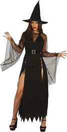 Creaciones Llopis Disfraz Adulto Bruja Cortes Sexy Talla M Incluye Vestido Cinturón y Sombrero