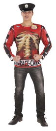 Creaciones Llopis Disfraz Policía Zombie Adulto Camiseta Talla L