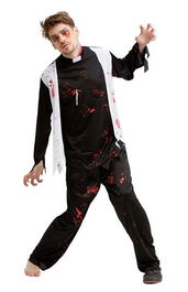 Creaciones Llopis Disfraz Adulto Cura Zombie Talla L