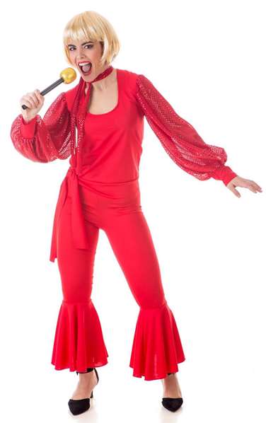 Creaciones Llopis Disfraz Adulto Carrá Talla XL Rojo Pantalón Camisa Pañuelo Peluca