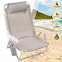 Color Baby Silla de Playa Plegable Ibiza con Cojín y Bolso, Beige