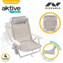 Color Baby Silla de Playa Plegable Ibiza con Cojín y Bolso, Beige