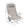 Color Baby Silla de Playa Plegable Ibiza con Cojín y Bolso, Beige