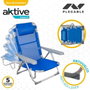 Color Baby Silla de Playa Plegable Alta de Aluminio con Asa - Azul