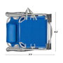 Color Baby Silla de Playa Plegable Alta de Aluminio con Asa - Azul