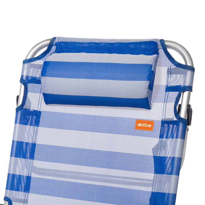 Aktive Silla plegable multiposición Beach azul con cojín Aktive Silla plegable multiposición Beach azul con cojín