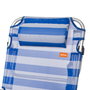 Aktive Silla plegable multiposición Beach azul con cojín