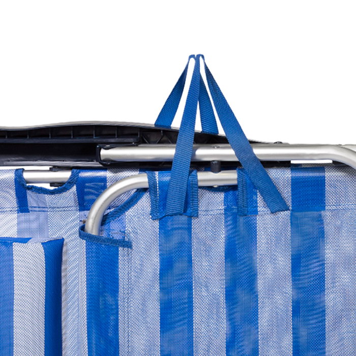 Aktive Silla plegable multiposición Beach azul con cojín Aktive Silla plegable multiposición Beach azul con cojín