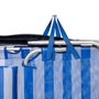 Aktive Silla plegable multiposición Beach azul con cojín