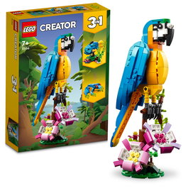 Lego Creator 31136 Loro Exótico, Set de Construcción 3en1, para Niños +7 Años
