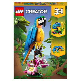 LEGO Creator Loro Exótico 31136, Set de Construcción 3en1