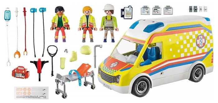 Playmobil Ambulancia con luz y sonido City Life 71202