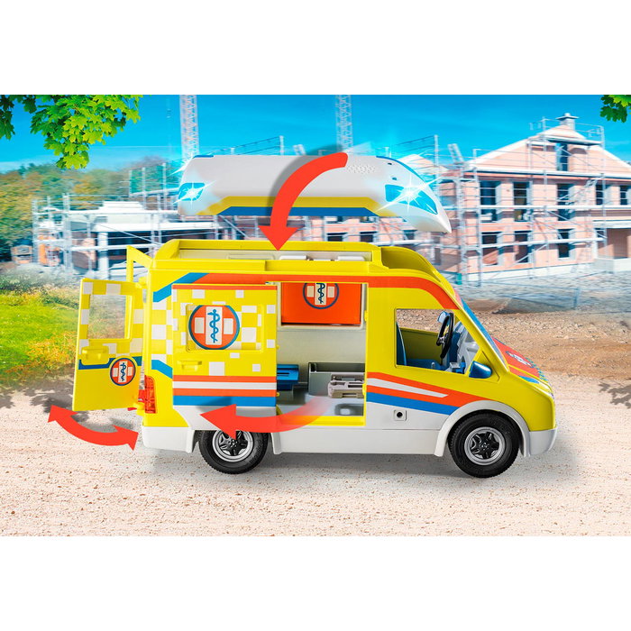 Playmobil Ambulancia con luz y sonido City Life 71202
