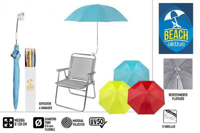 Color Baby Sombrilla para Silla de Playa Protección UV 100cm - Modelos Surtidos