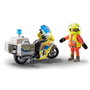 Playmobil Moto De Emergencias Con Luz Intermitente 71205, Médico De Rescate Con Accesorios