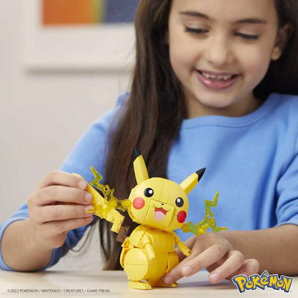 Mega Bloks Pokemon Figura Pikachu Construccion 211 Piezas 10 cm