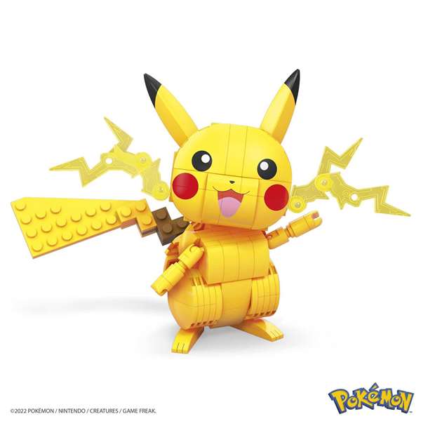 Mega Bloks Pokemon Figura Pikachu Construccion 211 Piezas 10 cm